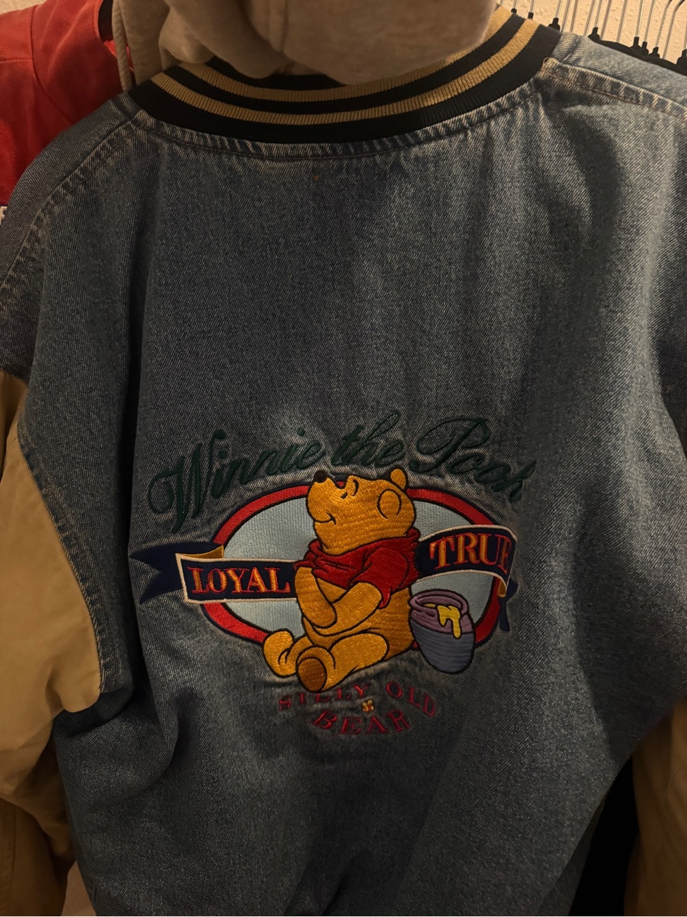 Winnie the Pooh Denim Jacket with Embroidered Patch